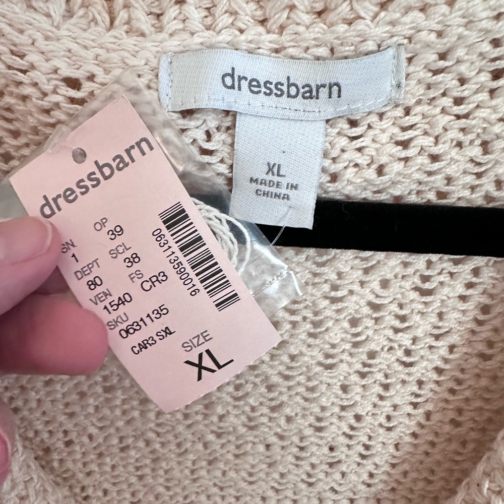NWT VGT Y2K Crochet cream 100% cotton exaggerated collar cardigan bohemian chic - Picture 4 of 12